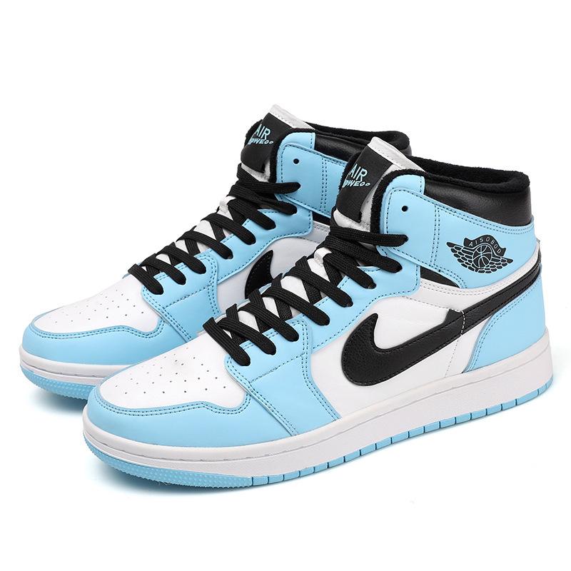 Fleece-Lined AJ Men's and Women's High-Top Sneakers, Dunk & Air Force One Sports Basketball Shoes