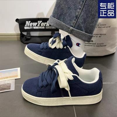 Bread Shoes Couple Casual Sports Shoes 2025 New Guochao Hong Kong Style Retro Thick Baseplate Shoes Chic Niche Double Lace-up