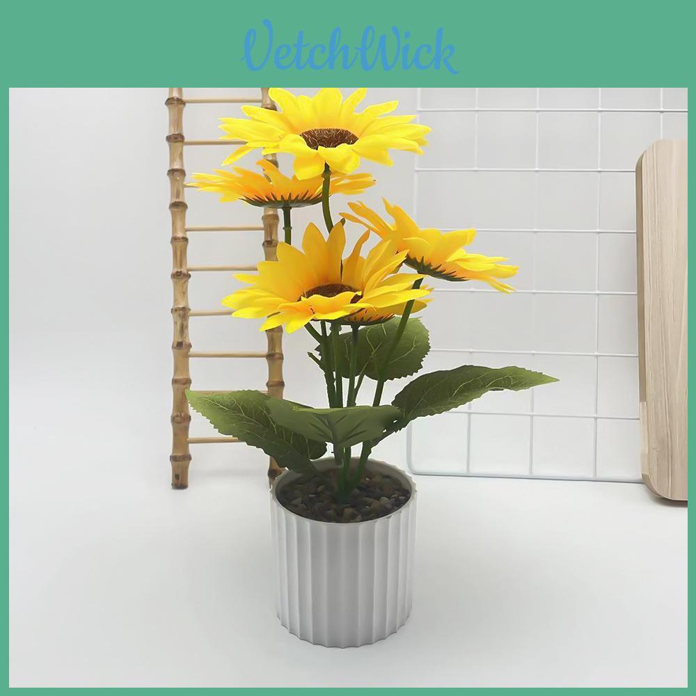 Sunflowers Flower Decor With Silk Fabric Rain Flower Stones For Wedding And Photography Props