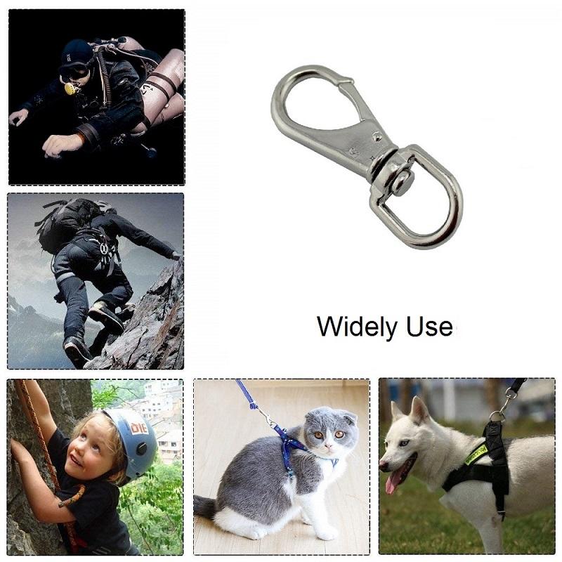 5PCS Stainless Steel 304 Swivel Bolt Snap Hook 69mm 88mm Heavy Duty Metal Stainless Steel Swivel Spring Snap Hooks