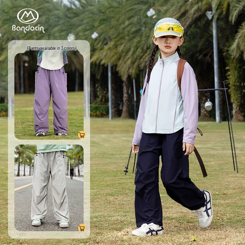 Girls  Loose Fit Outdoor Sports Cargo Pants 160