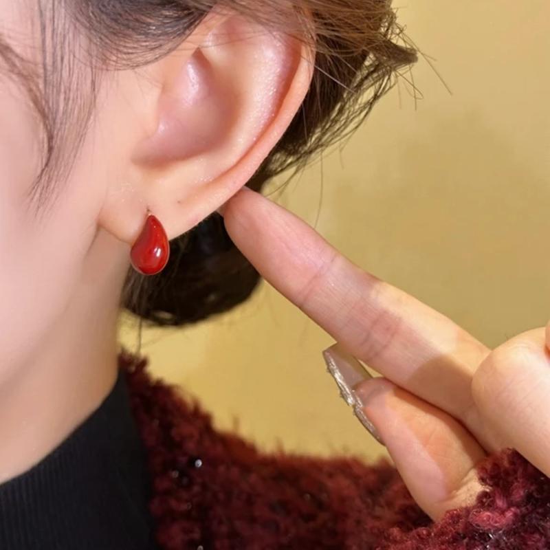 Elegant Water Drop Enamel Earrings - Versatile, Fashionable, and Lightweight