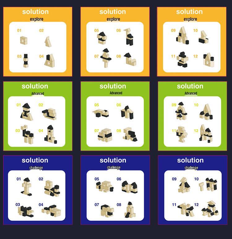 3D Space City Building Blocks Set: Geometric Shapes for Teaching Spatial Thinking