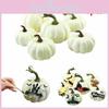 Exquisite 6pcs Artificial Foam Pumpkin Set For Elegant Halloween And Thanksgiving Decor