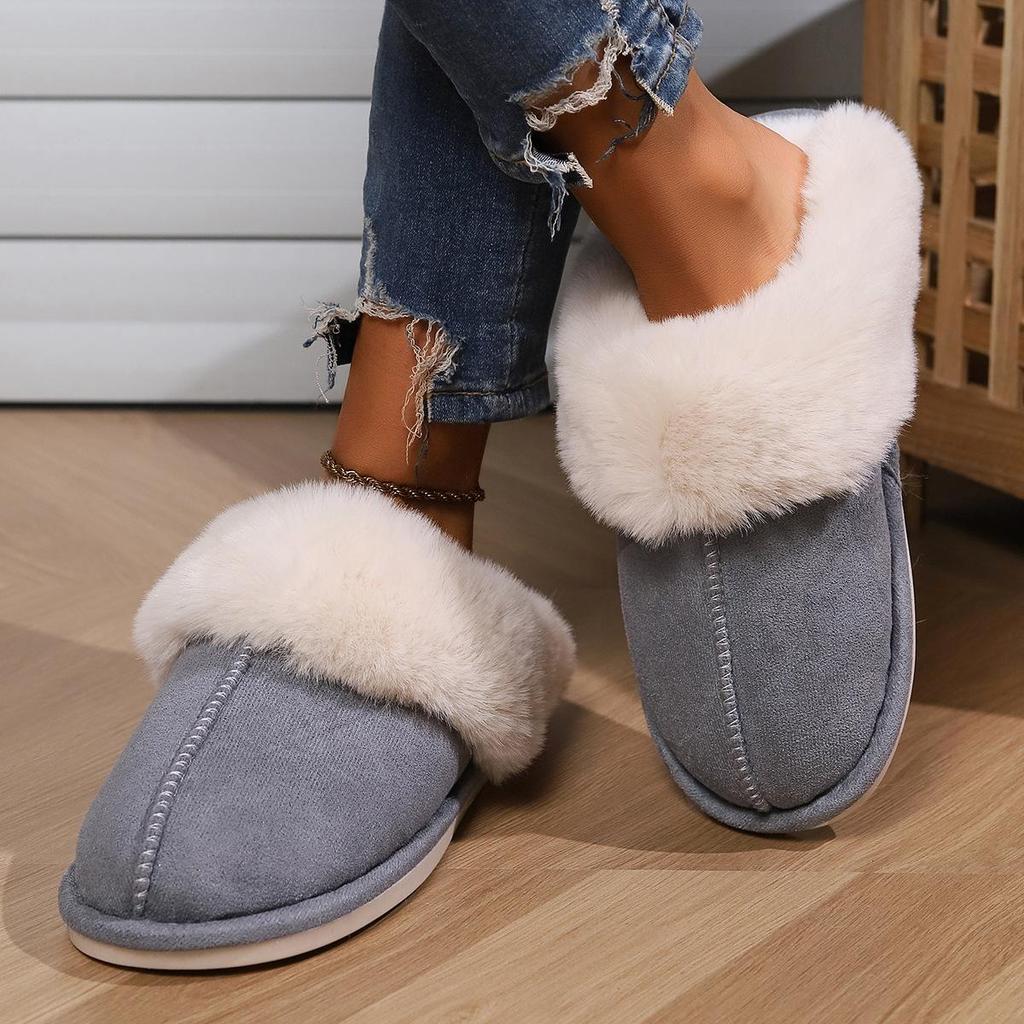 Home Warmth Thickened Autumn Winter Indoor Half Pack Home Cotton Slippers Keep Warm Winter Slippers