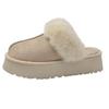 Snow boots fluffy slippers women's new winter outer wear home thick bottom warm bag head cotton mop