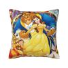 Custom Anime Beauty And The Beast Disney Nordic Throw Pillow Covers Decoration Cartoon Kawaii Romantic Fantasy Film Car Cushion