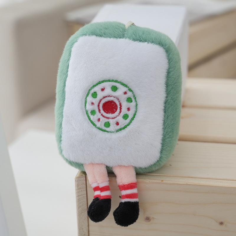 

Маджонг Милый Плюшевый Брелок Мягкий И Пушистый Украшение для Сумки 14см Очаровательная Кукла Набивная One Circle