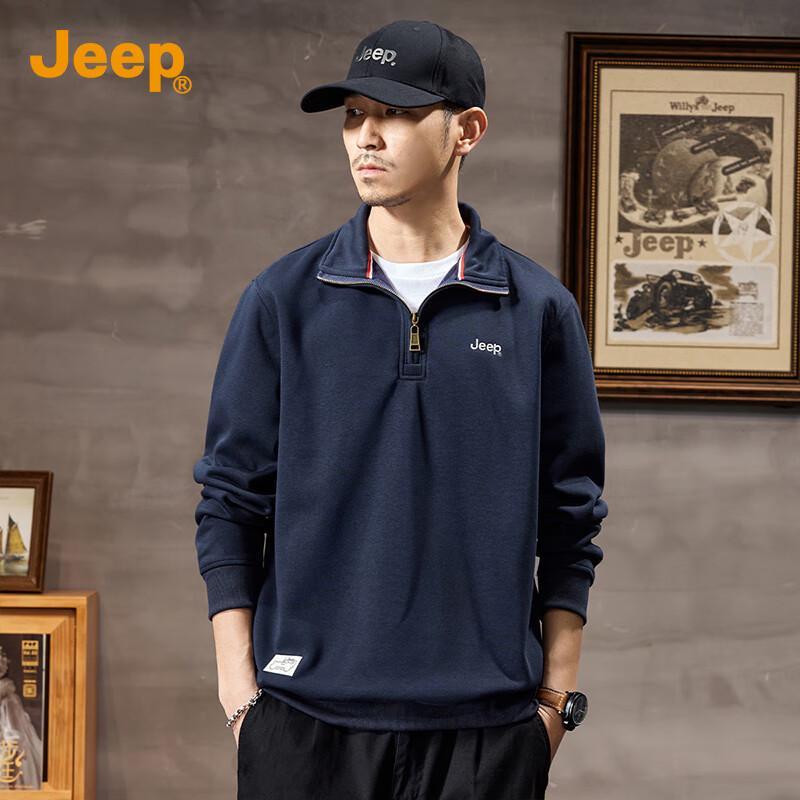 JEEP Men's 2025 Autumn/Winter Polo Collar Sweatshirt