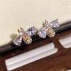 ZAKOL Temperament Cubic Zirconia Insect Bee CZ Stud Earrings for Women Delicate Animal Crystal Earrings Zircon Brincos