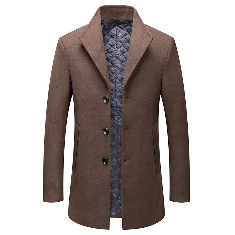 Neue Winter Herren Business Casual Wollmäntel Britischer Stil Übermäntel Dickere Warme Kaschmir Trenchcoats Qualität Lange Jacken 4XL