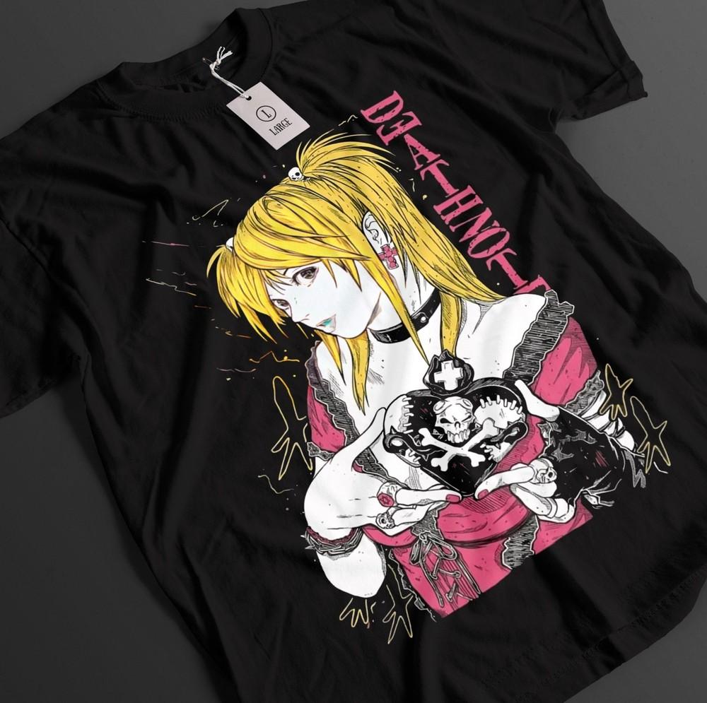

Death Note Tshirt Misa Shirt Rem Top Kira T-Shirt L Ryuk Manga Horror Anime Tee 4XL