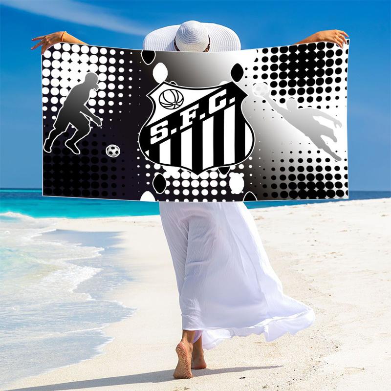 Santos FC Art Print Beach Towel, Large Soft Quick Dry Towel for Beach Camping Swimming