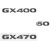 3D Trunk Emblem Badge Sticker for Lexus GX400 GX460 GX470 Letters Rear Logo ABS Chrome Silver/Glossy Black