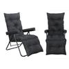 Recliner Folding Easy Chair | 5 Adjustable Postions | Cushioning | Portable & Space Saving Easy Chair For Home Relax Old Age | Black, Mild Steel
