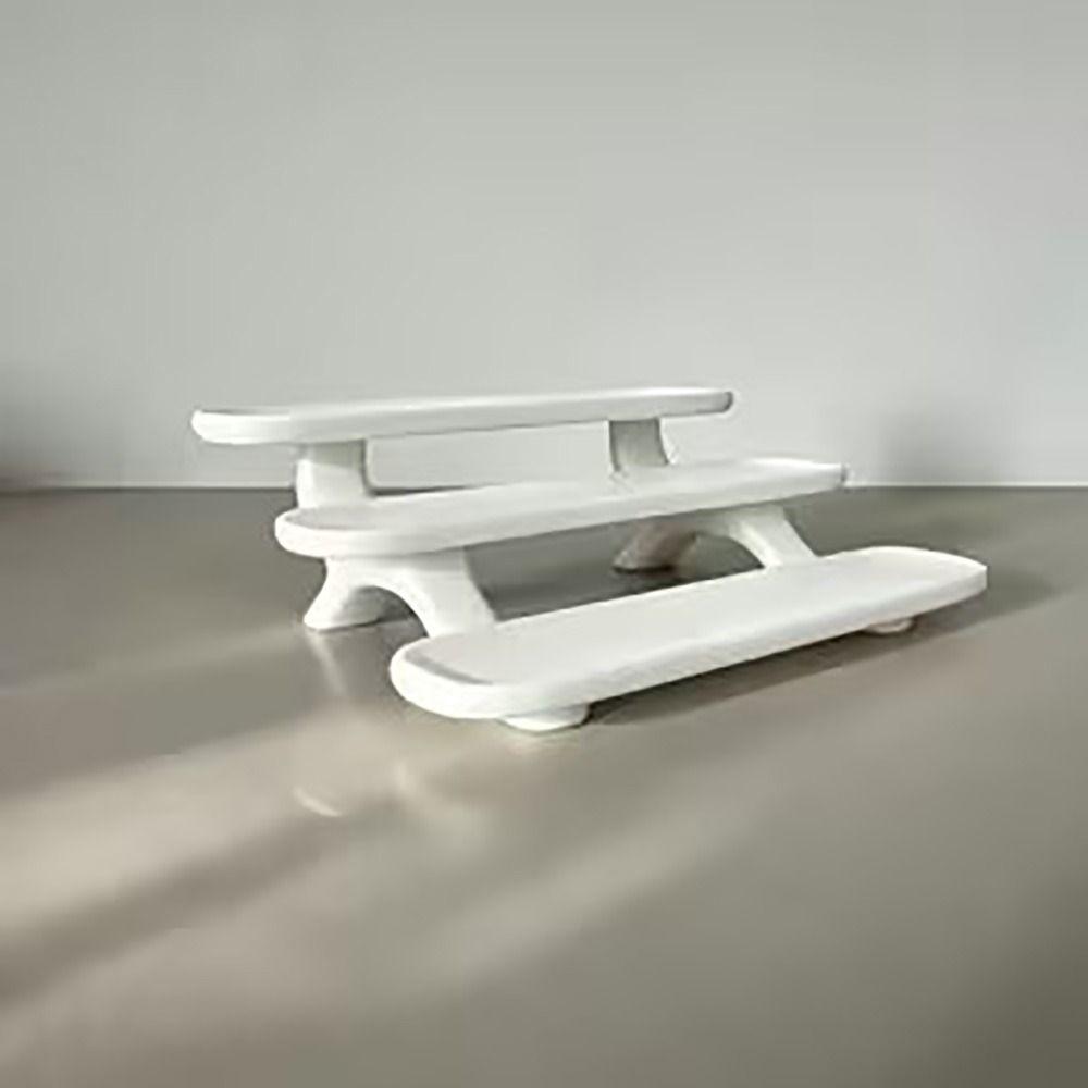 Three-Tier Display Rack Plastic Desktop Stand Versatile Countertop Organizer Bathroom Countertop
