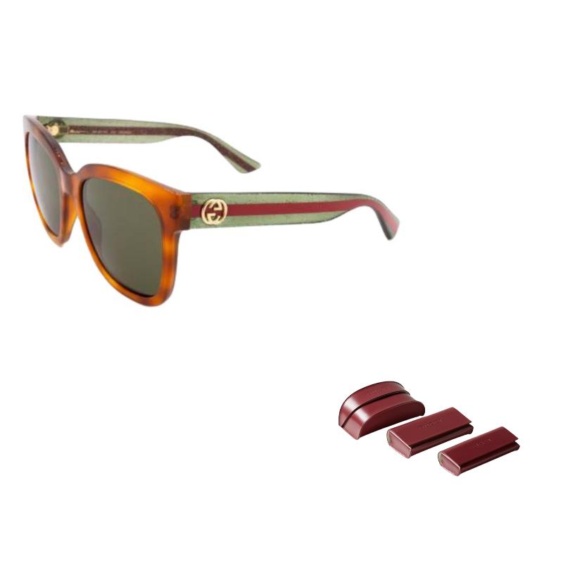 GUCCI Eyewear Double G Square frame Sunglasses (Unisex) Sunglasses GG0034S