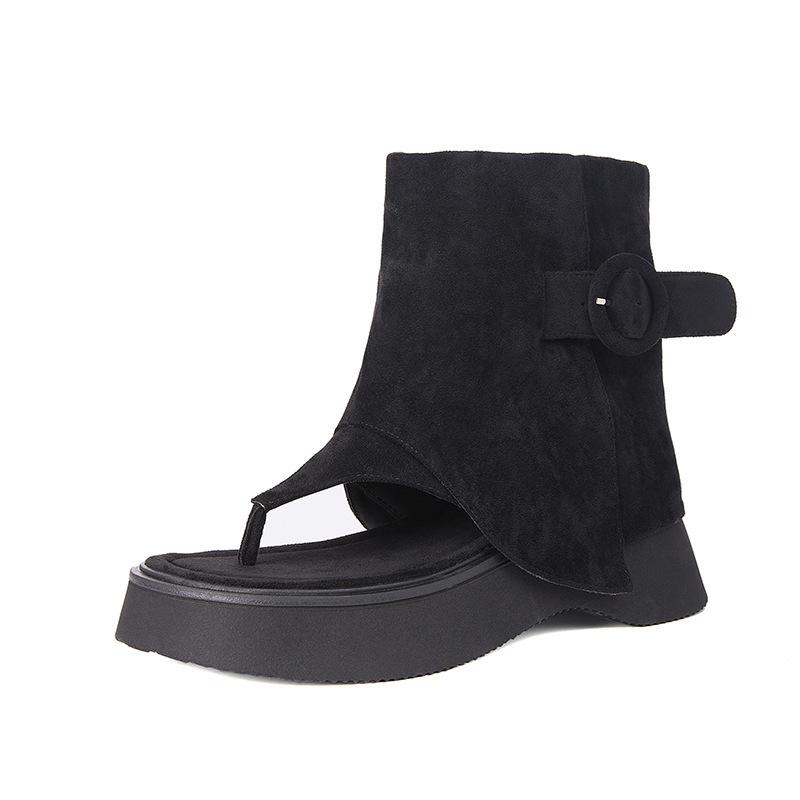 

2024 Горячие девушки Хаки Черный Замша Квадратный Зажим Носок Внутри Роста Увеличивающий Пряжка Ремень Досуг Сапоги До Колена Женская Летняя Обувь 40