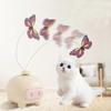 Self-hilarity Automatic Cat Teaser Toy Butterfly Pattern Cat Interactive Toy  Pet Entertainment