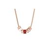 Fashion Rhinestone Red Beaded Choker Necklace Women Necklace Silver EGS2933221