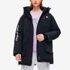 Fila Fusion Logo Print Fashion Goose Down Long Down Jacket Women outerwear Deep-Black T11W241917F-BK