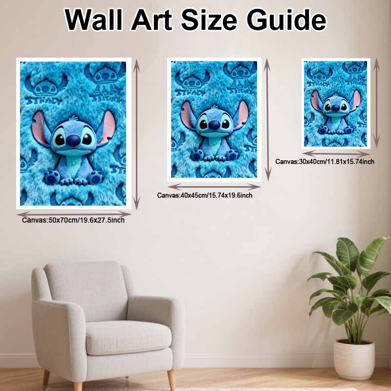 Disney Stitch Diamond Painting Kit 5D DIY, Suitable for Beginners and Craft Lovers, Interior Space Decoration