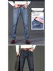 Wthinlee Men's Mid-High Waist Straight Leg Jeans - Spring & Autumn Business Casual Trendy Long Pants