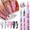 12Pcs/set Nail Art Drawing Graffiti Pen Nail Painting Liner Gel Pen DIY Manicure Decoration
