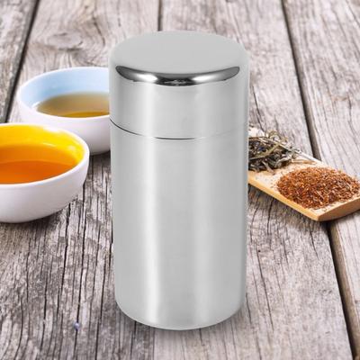 Stainless Steel Tea Tins Metal Containers Textured Tea Canister With Lid Interior Seal Lid Loose Leaf Tea Tin Tea Storage