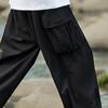 Men Cargo Pants Oversized Solid Color Vintage Style Corduroy High Street Style Straight Wide Leg Multi Pockets Streetwear Outdoor Travel Trousers