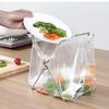 Foldable Stainless Steel Trash Bag Holder & Dishcloth Rack