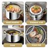Steel Soup Pot Honeycomb Non-Stick Pot With Lid Household Pot Induction Cooker Gas Stove Universal Frying Pan 304 Stainless