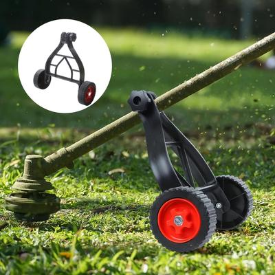 Grass Trimmer Auxiliary Wheels Cordless Grass Trimmer Support Wheels Reduce Vibration Efficient Mowing for Yard