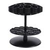25 Hole Hair Brush Holder 360 Degree Rotating Detachable Base Salon Brush Storage Stand Organizer Black