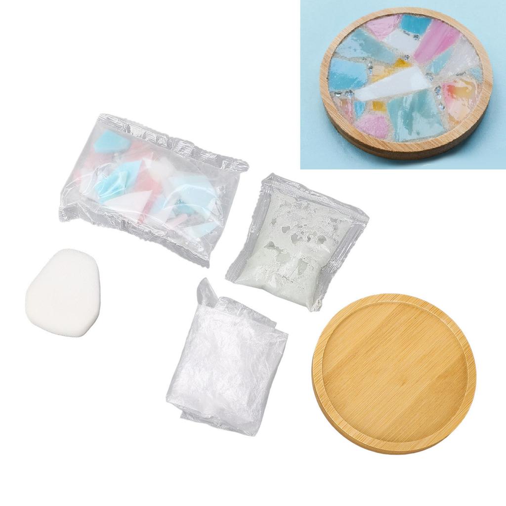 Coaster Materials Kit Mosaic Coaster Making Kit Craft Supplies for Home Decor Gift