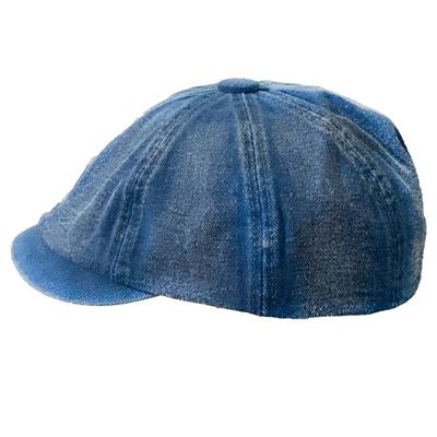 Stilvolle Jagd-Kappe CZ629 [Weißer Fang] Hut, Denim, Kappe, Damen & Herren (blau)