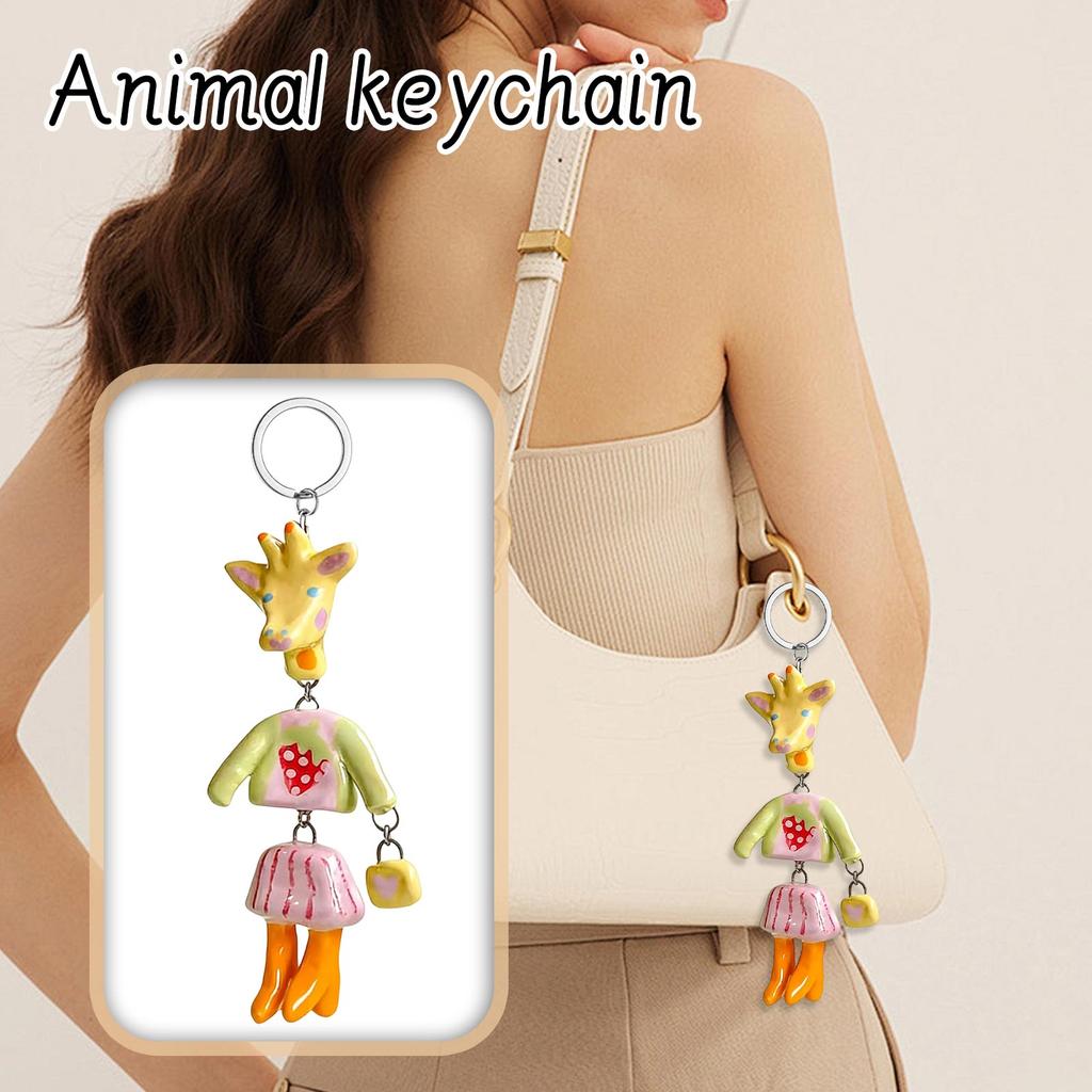 Animal Keychains , Cute Little Animal Keychains, Resin Key Accessories, Suitable For Keys, Bags, And Gifts.