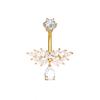 Simple  Angel Wings Butterfly Navel Ring For Women Girls Exquisite Belly Button Rings Sexy Belly Piercing Jewelry Gifts