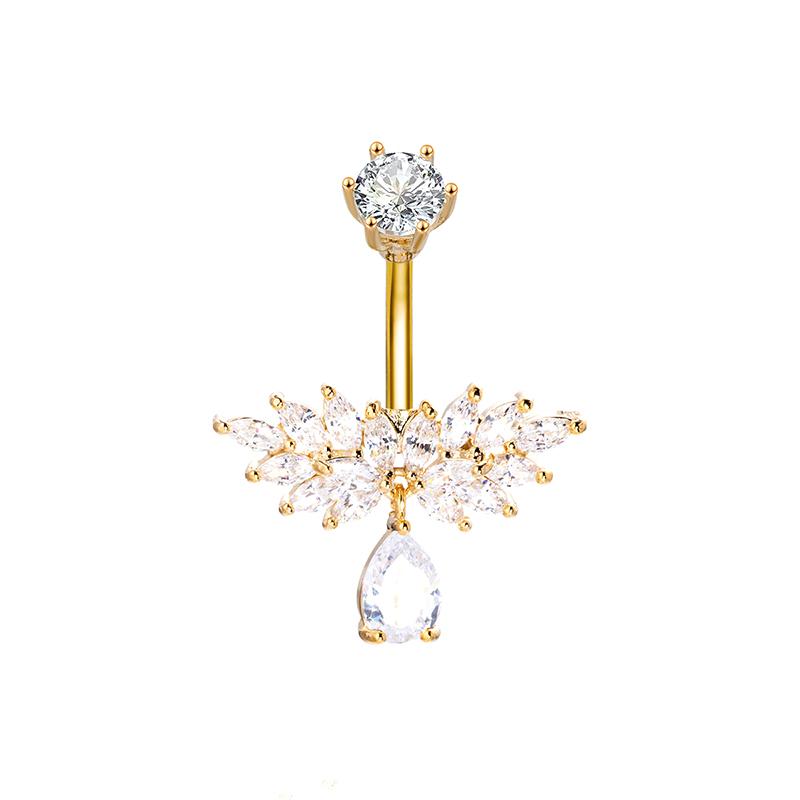 Simple  Angel Wings Butterfly Navel Ring For Women Girls Exquisite Belly Button Rings Sexy Belly Piercing Jewelry Gifts