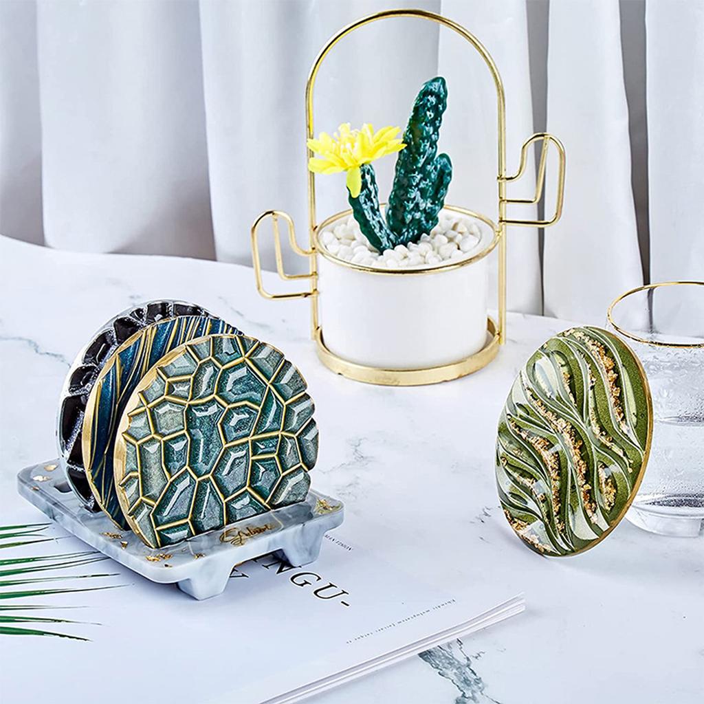 Unregelmäßige Untersetzer Harzformen Untersetzer Silikonform zur Herstellung von Tassenuntersetzern Untersetzerhalter Form für Harz Heimdekorationen