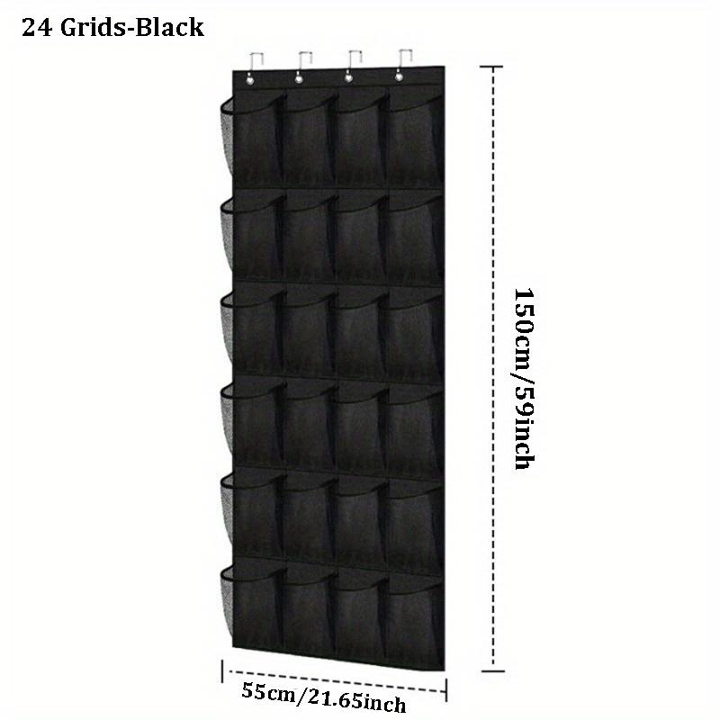 Tür-Schuh-Organizer, 24 große atmungsaktive Netztaschen, platzsparender hängender Aufbewahrungshalter, Schrankständer Hänger hält