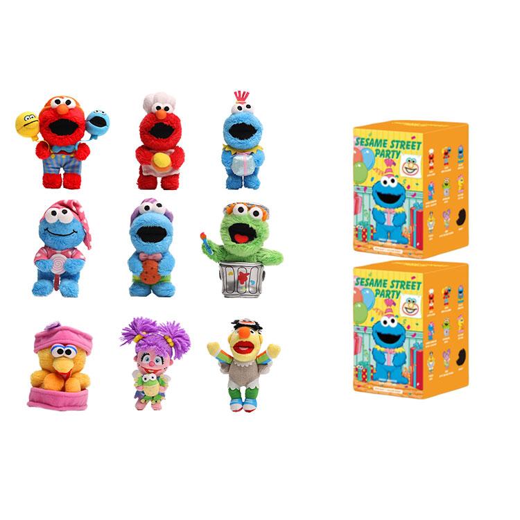 New POP MART Sesame Street Characters Sesame Street Party Plush Pendant Blind Box Products Single Blind Box/whole Box 9 Pcs 210700687