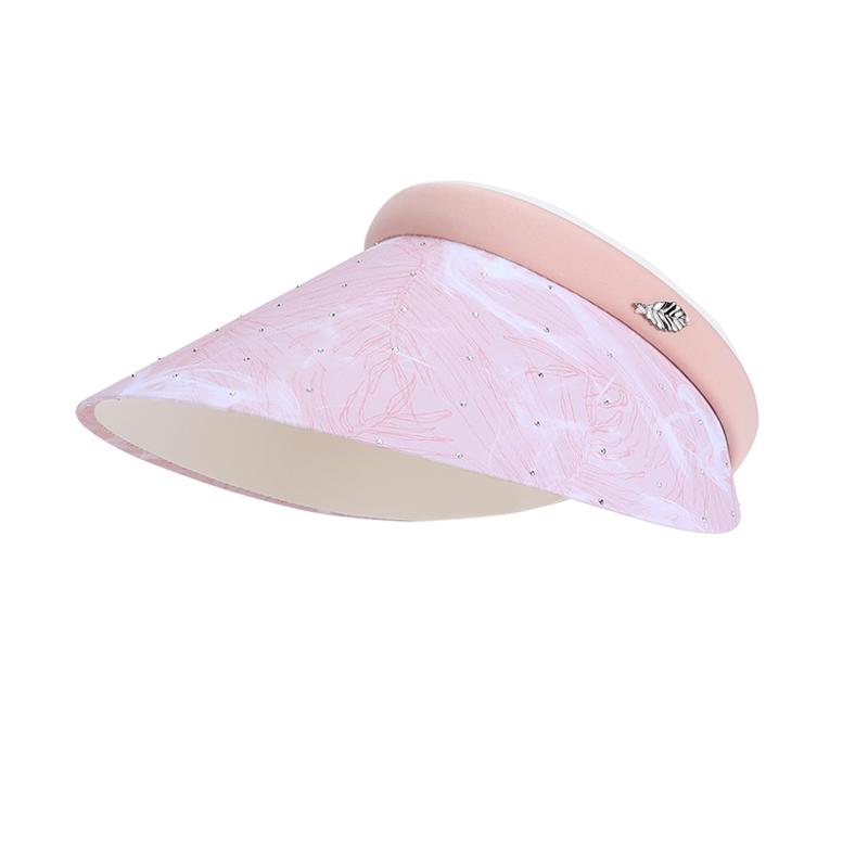 Summer Outdoor Sun Hat, Women's Shiny Diamond Large Brim, Empty Top Hat, Versatile, Small Face, Sun Protection Hat