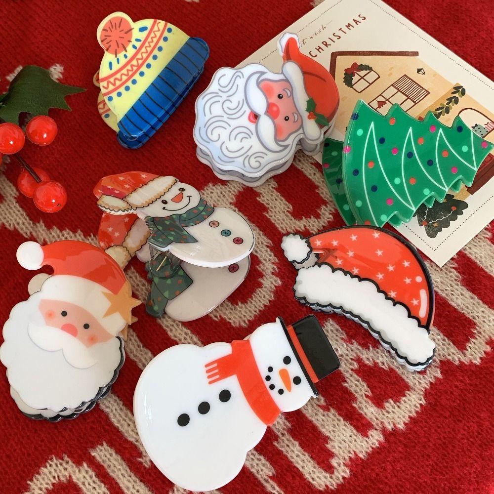 Christmas Hat Christmas Hair Claw Christmas Sock Small Shark Clip Unique Santa Claus Hairpin  Daily