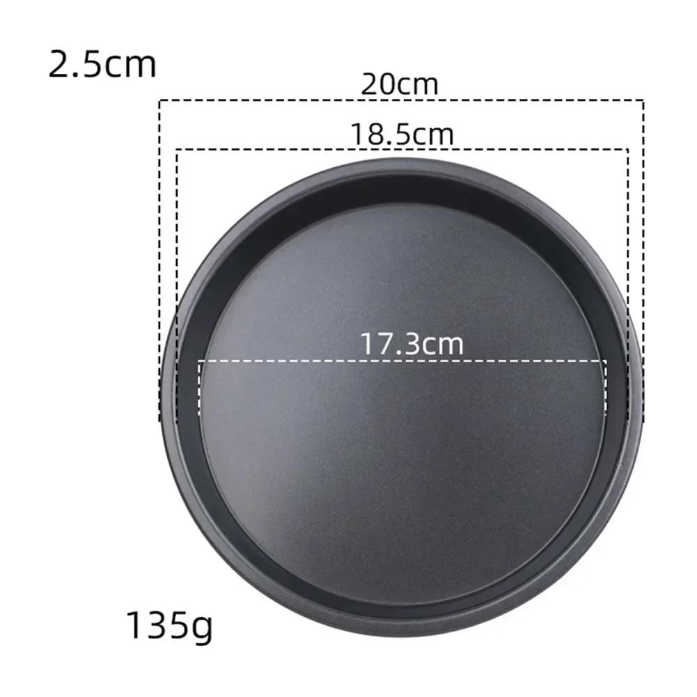 5/6/8/9/10 Inch Round Pizza Plate Pizza Pan Deep Dish Tray Carbon Steel Non-stick Mold Baking Oven Tool Baking Mould Tray