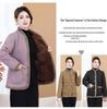 Women's Winter Cotton Jacket: Fleece-Padded, Jacquard Fabric, Age-Reducing, Warm, Chinese-Style, Enhanced Thickness.