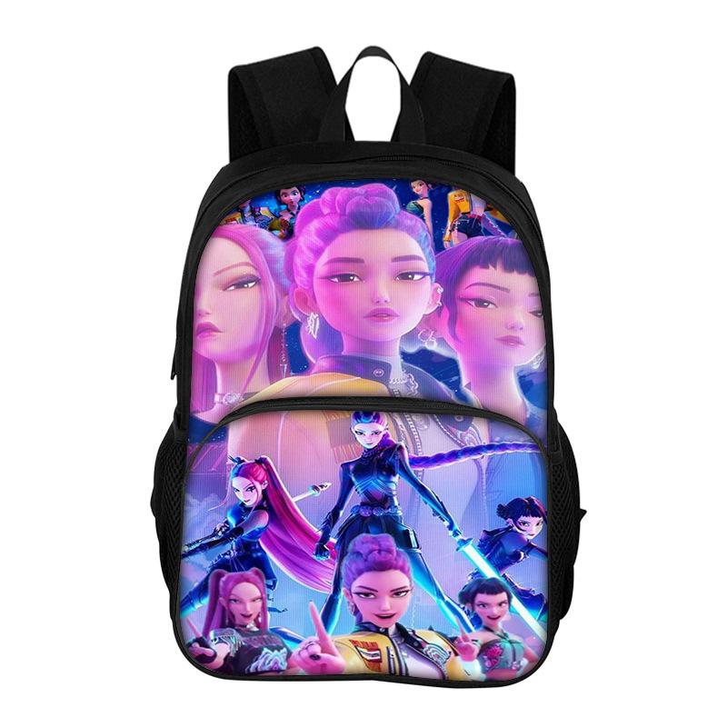 Kpop Witch Hunting Team Trendy Children's Shoulders HD Printed Large Capacity Lightweight Back Protection Student Backpack CLE