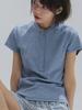 Aenhacheu Henley Neck Cotton Tee_Blue