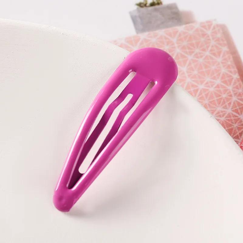 10PCS 5cm Women Girls Cute Colorful Waterdrop Shape Hairpins Sweet Hair Clips Barrettes Slid Clip Fashion Hair Accessories