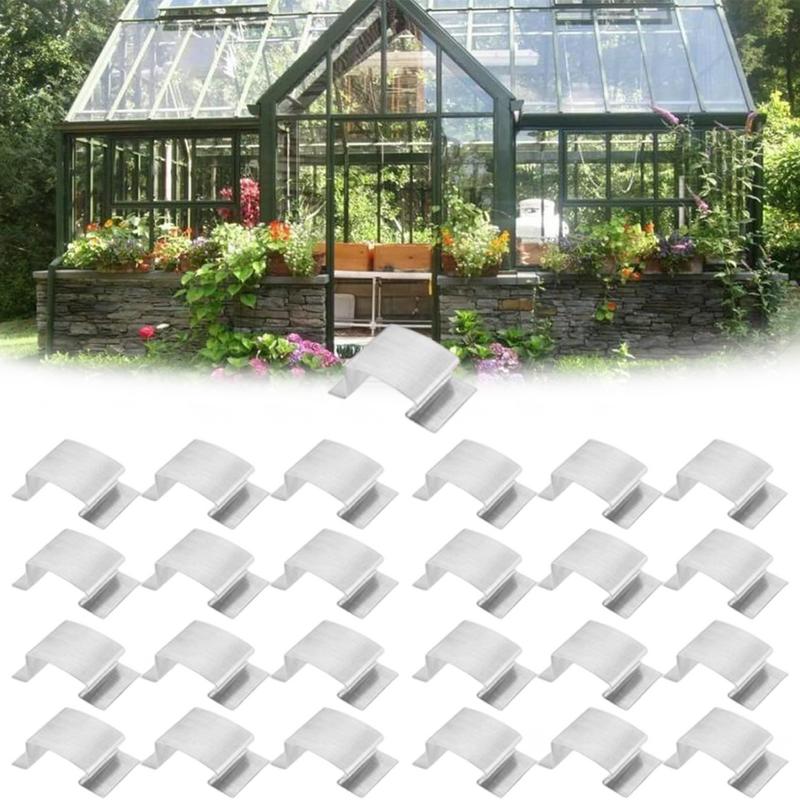 Greenhouse Clamps 25X Greenhouse Window Clips G-shaped Quick Release Rust-Proof Stainless Reusable Fastener For Pool Cover Craft